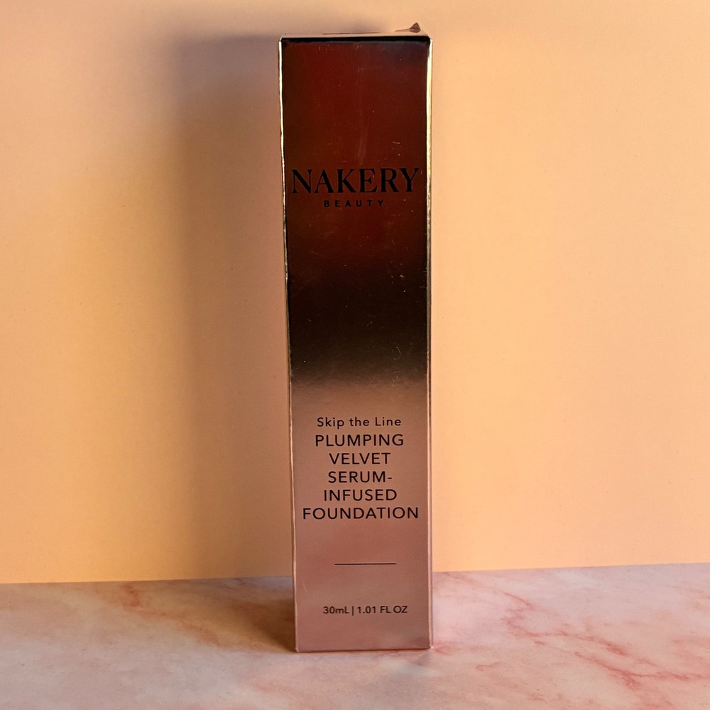 Nakery Beauty Skip the Line Plumping Velvet Serum-Infused Foundation Medium New